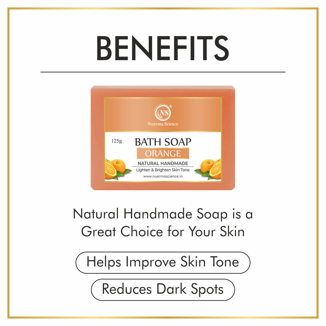 Nuerma Science Natural Orange Handmade Bath Soap