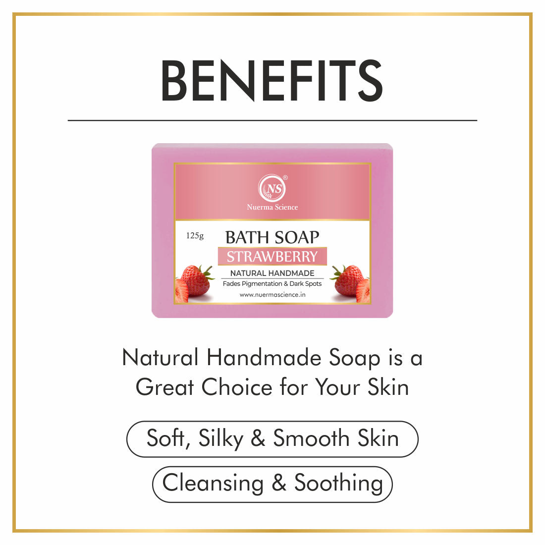 Nuerma Science Natural Strawberry Handmade Bath Soap