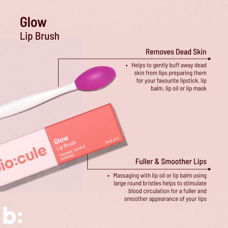 Biocule Glow Lip Brush For Lip Scrubbing, Exfoliation & Massage