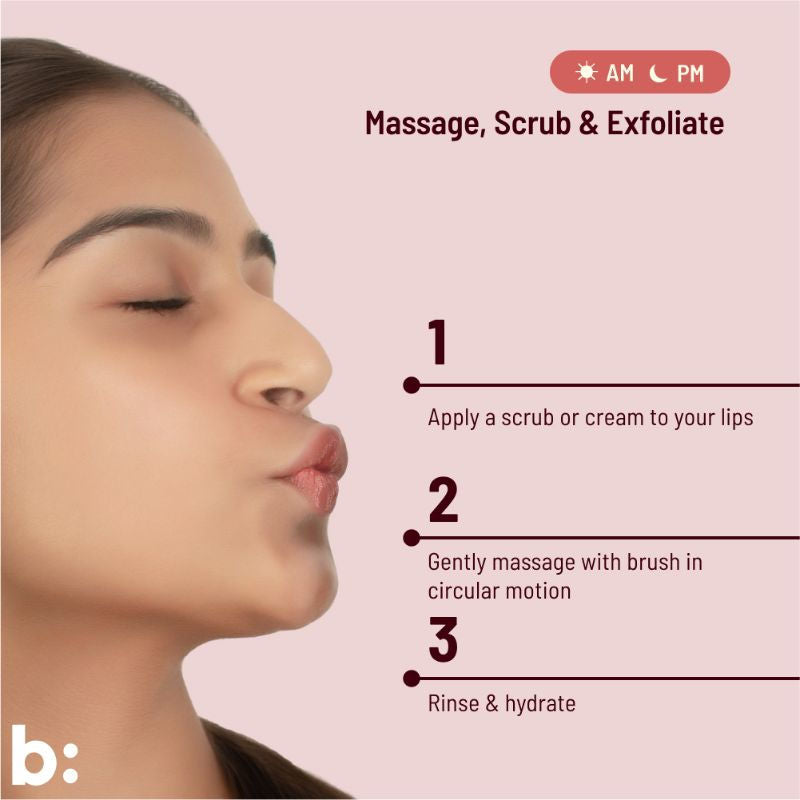 Biocule Glow Lip Brush For Lip Scrubbing, Exfoliation & Massage