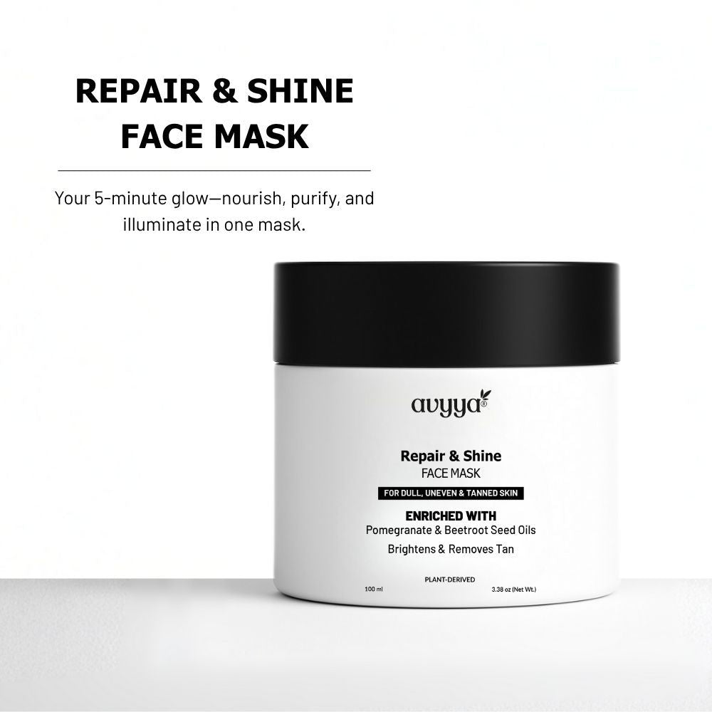 AVYYA Repair and Shine Face Mask with Pomegranate and Beetroot Oils for Tan, Dark Spots and Glow