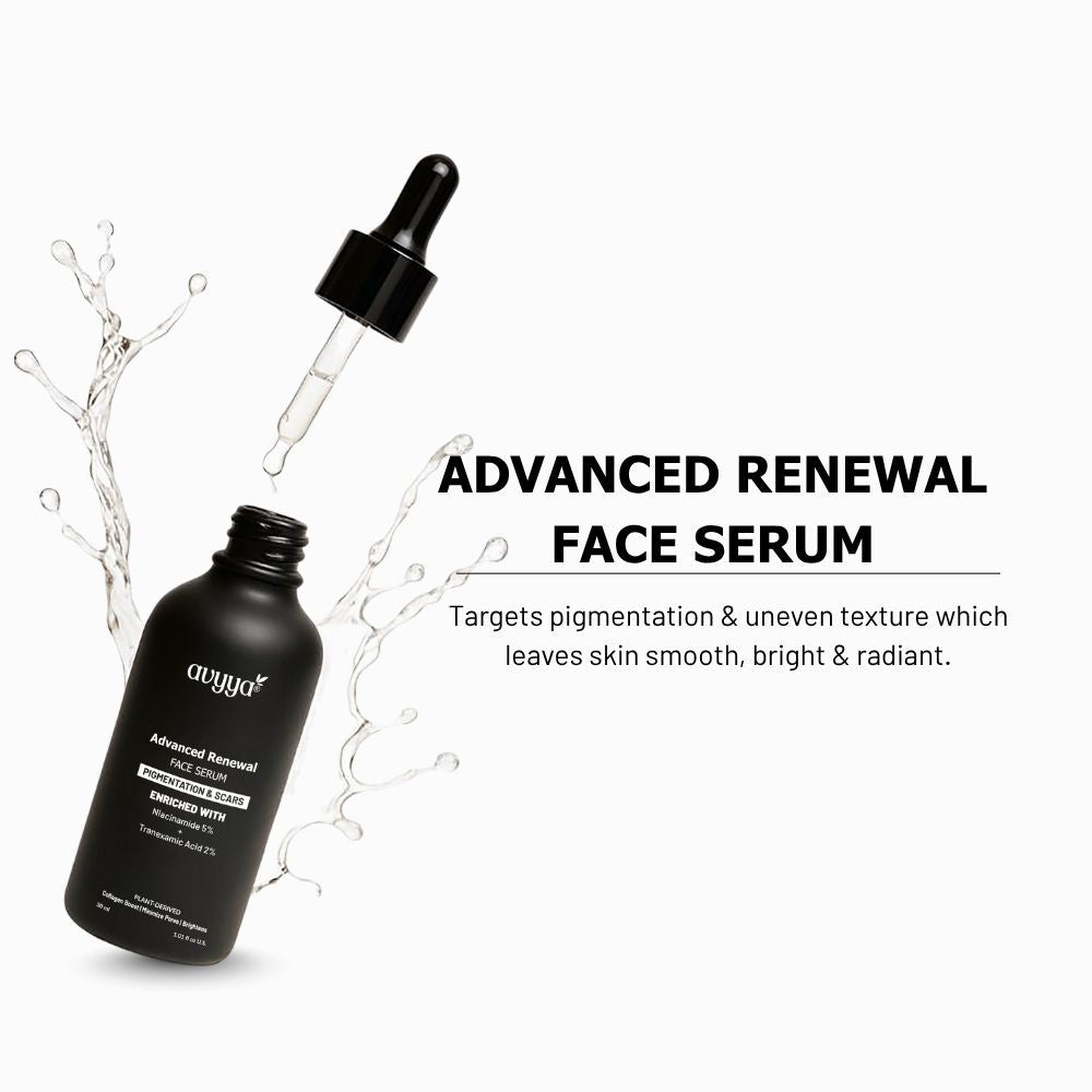 AVYYA Advanced Renewal Face Serum with Ginseng and Niacinamide, Hydrates and Refreshes Skin