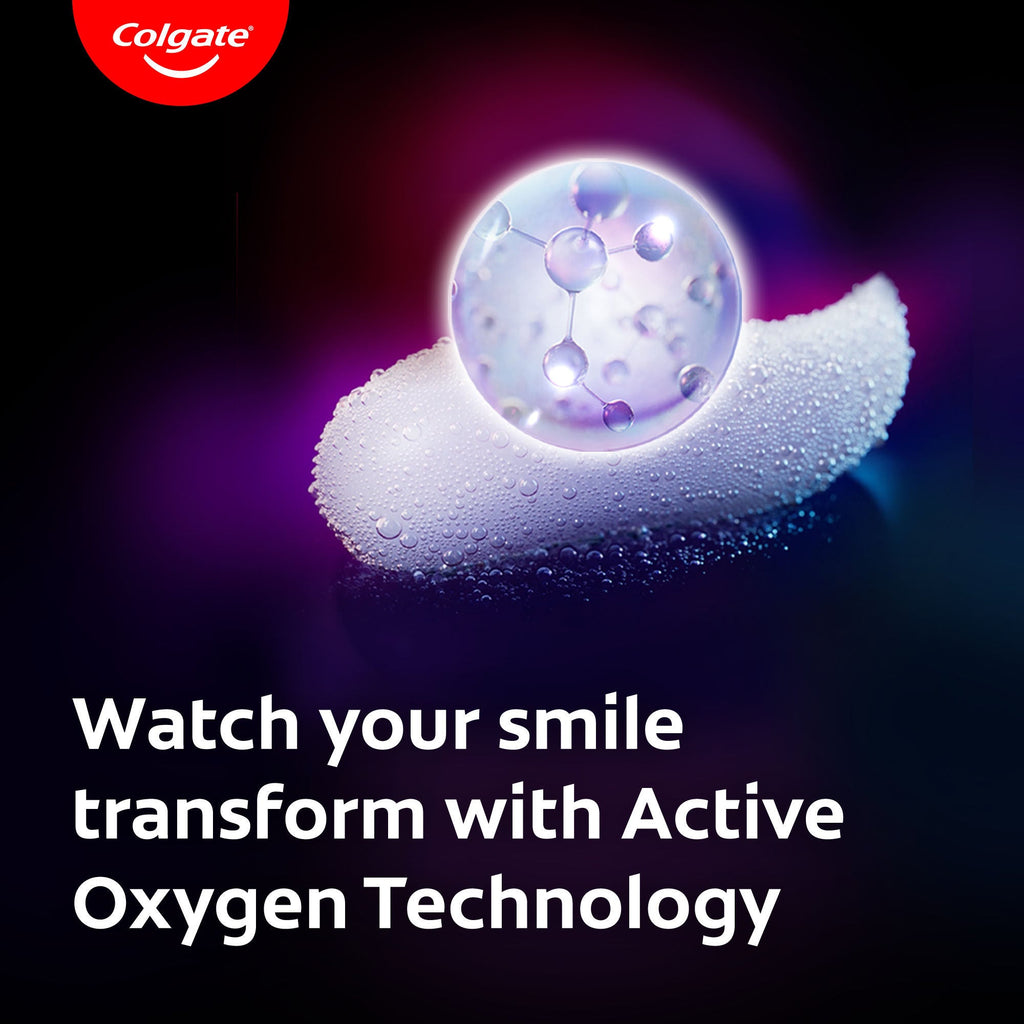 Colgate Visible White O2, Teeth Whitening Toothpaste - Peppermint Sparkle