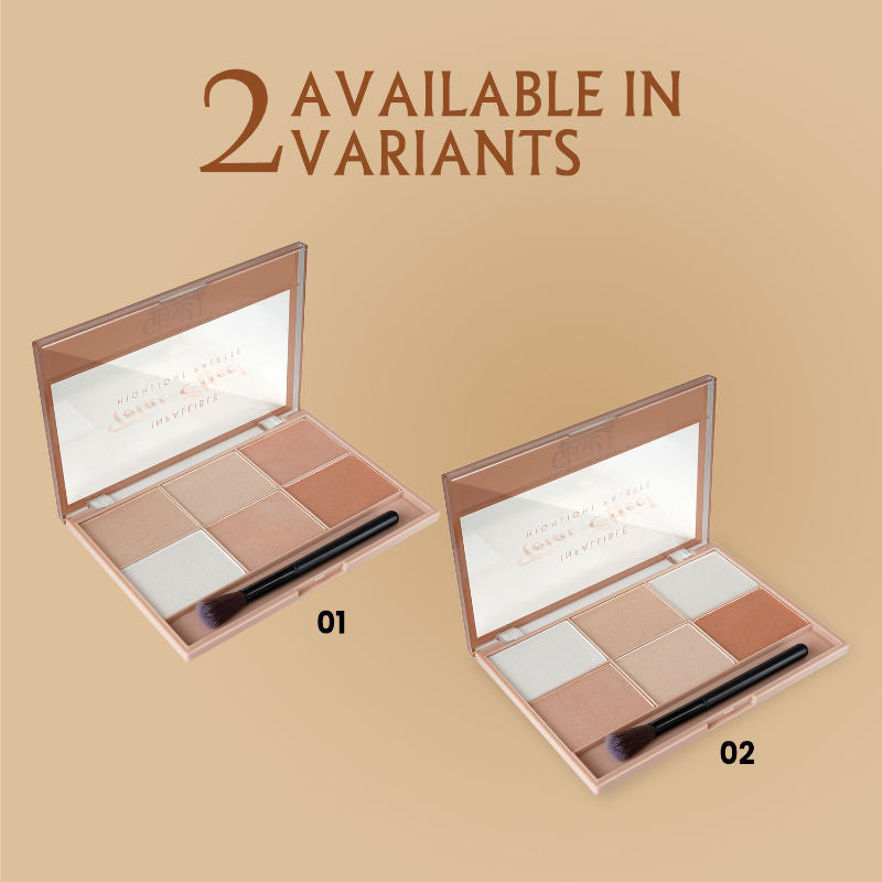 GLAM21 Total Effect 6 Shades Highlighter Palette