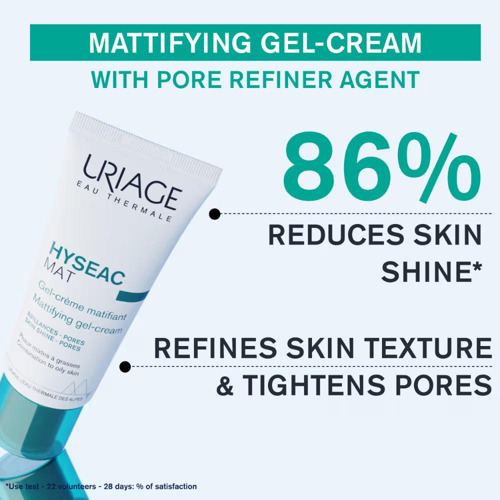 Uriage Hyseac Matifying Emulsion Face Cream Combination to Oily Skin Controls Shine & Tightens Pores
