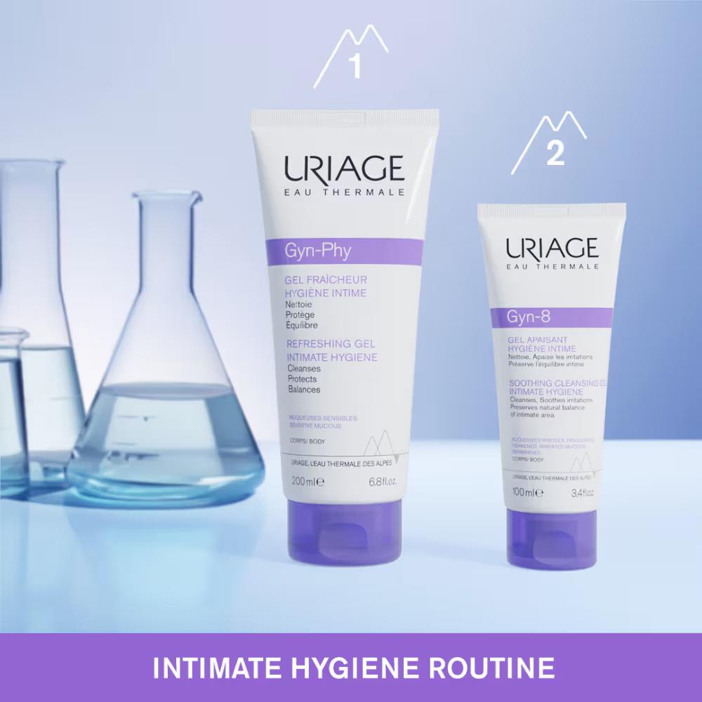 Uriage Gyn-Phy Intimate Refreshing Cleansing Gel Gentle Daily Hygiene Wash for Intimate Areas