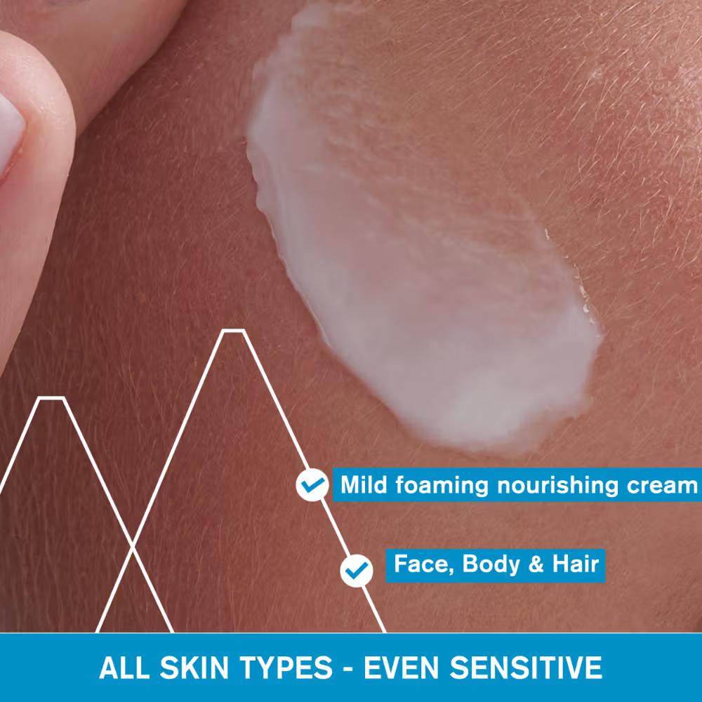 Uriage Cleansing Cream With Shea Butter, Glycerine For Sensitive Skin On Face & Body, Soap-Free