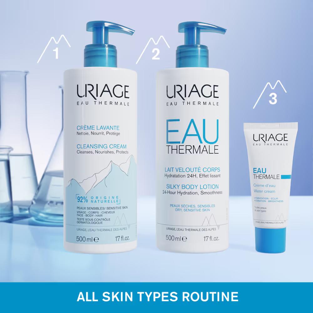Uriage Cleansing Cream With Shea Butter, Glycerine For Sensitive Skin On Face & Body, Soap-Free