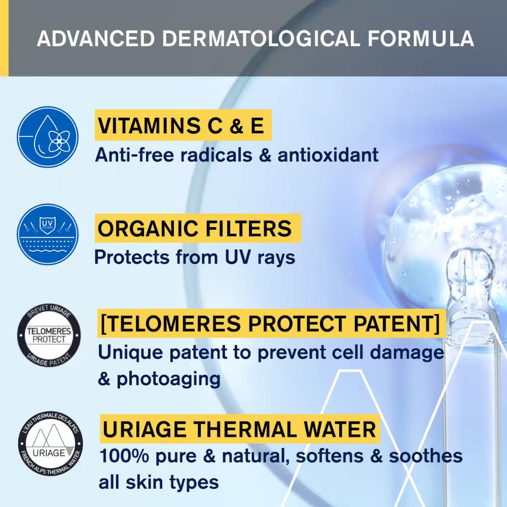 Uriage Bariesun Anti-Brown Spot Sunscreen SPF50+ Vitamin C&E Reduces Dark Spots Dermat Recommended