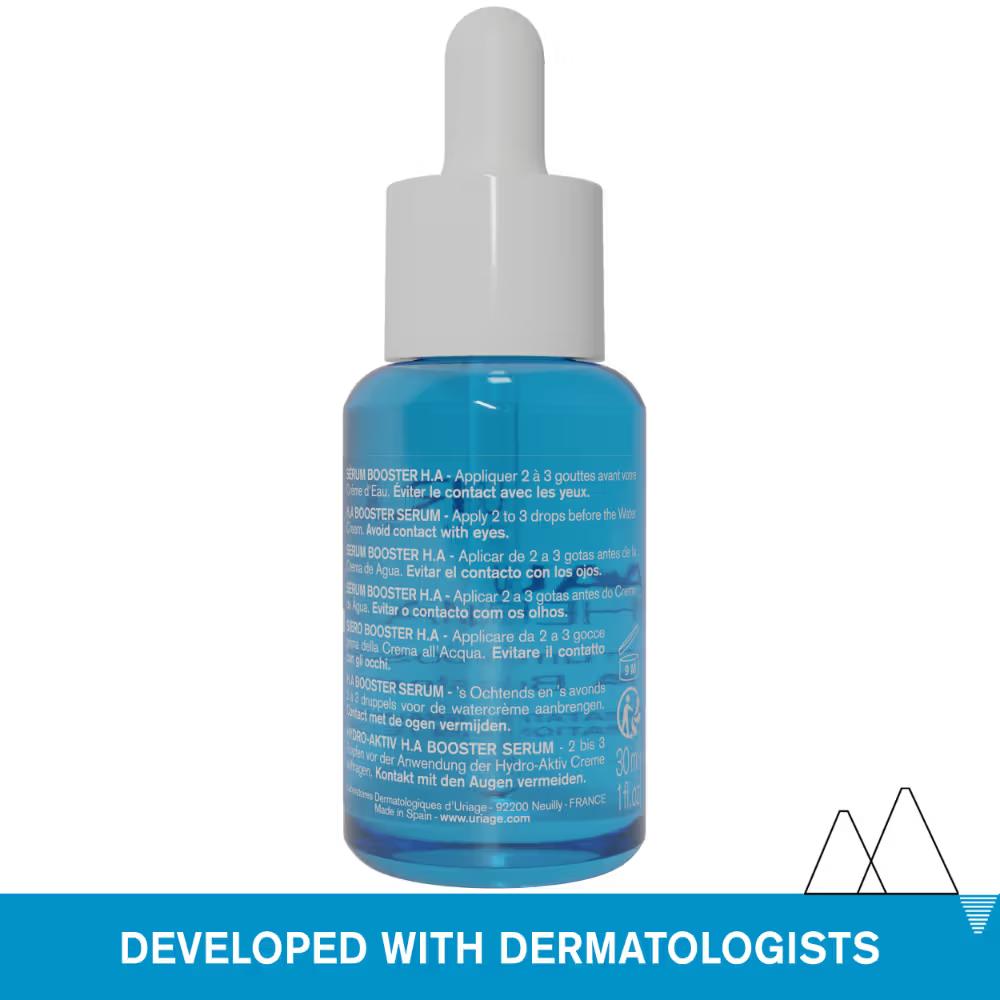 Uriage Eau Thermale Hydration Booster Serum 1.5% Pure Hyaluronic Acid for Hydrated, Plump, Soft Skin