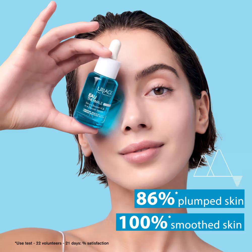 Uriage Eau Thermale Hydration Booster Serum 1.5% Pure Hyaluronic Acid for Hydrated, Plump, Soft Skin