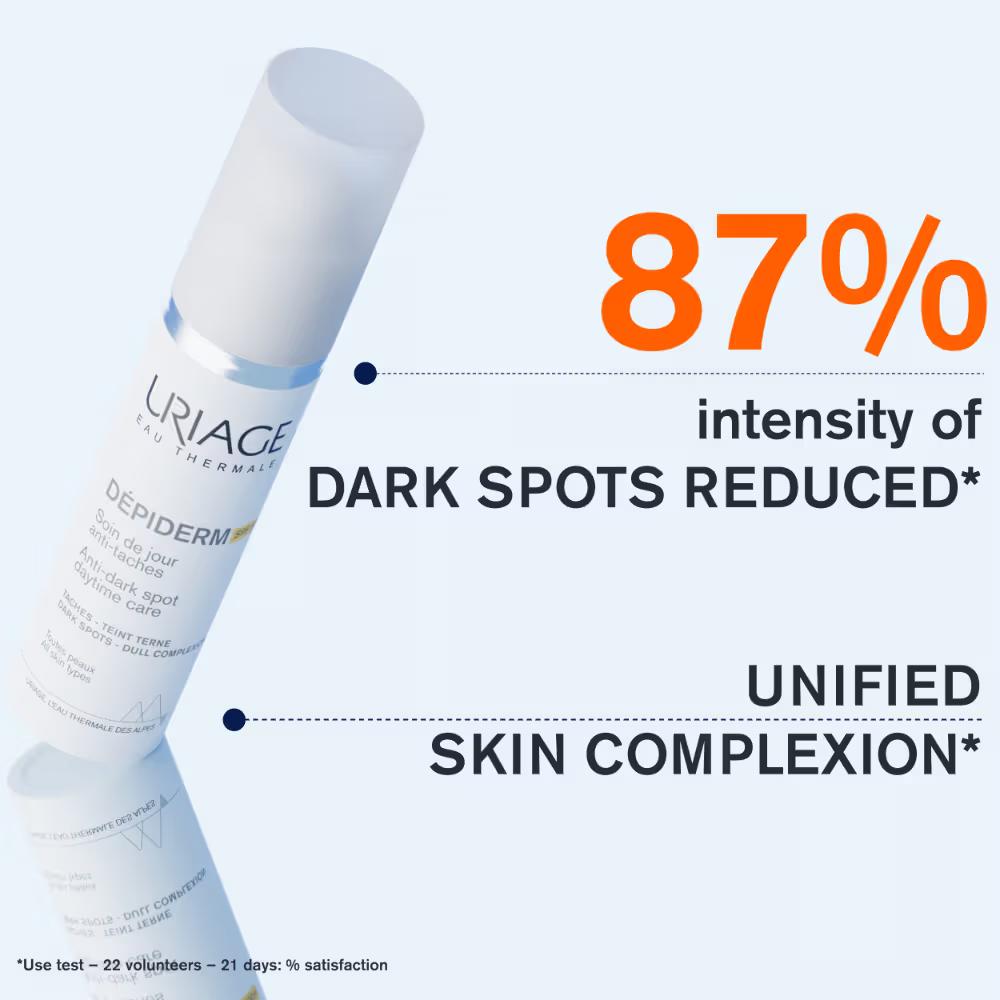Uriage Depiderm Anti-Dark Spot Day Face Cream SPF 50+ Vitamin C Reduces Melasma Boosts Radiance