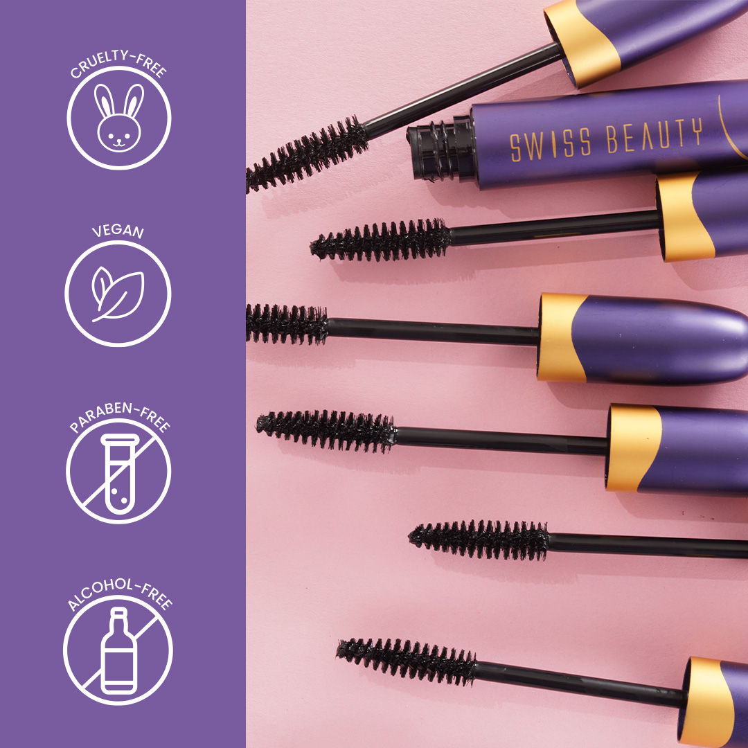 Swiss Beauty Bold Eyes Super Lash Mascara Waterproof - Black