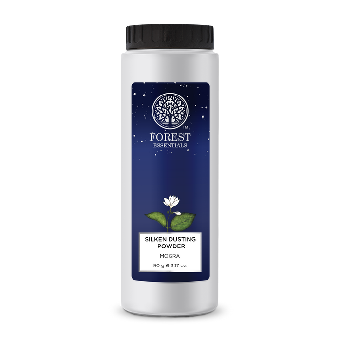 Forest Essentials Silken Mogra Natural Dusting Powder - Lightly Scented