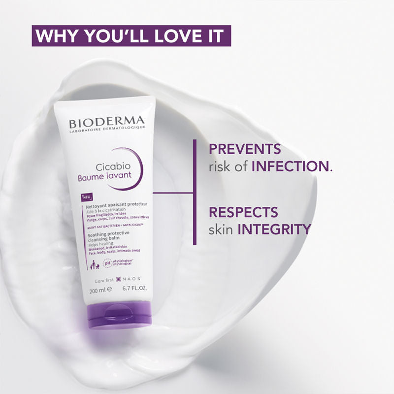 Bioderma Cicabio Baume Lavant Face Wash For Weakened And Irritated Skin