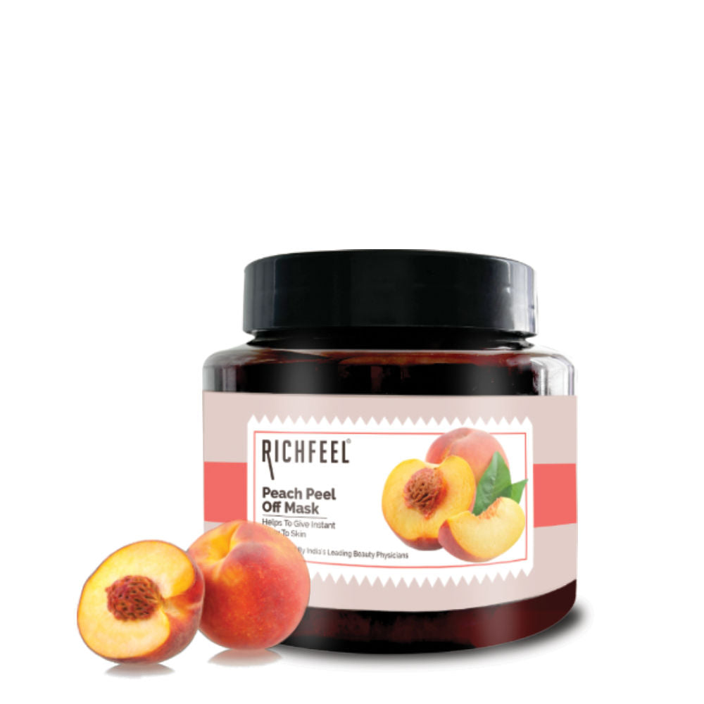 Richfeel Peach Peel Off Mask for Glowing Skin , Deep Cleansing, Blackhead Removal, Cooling Effect