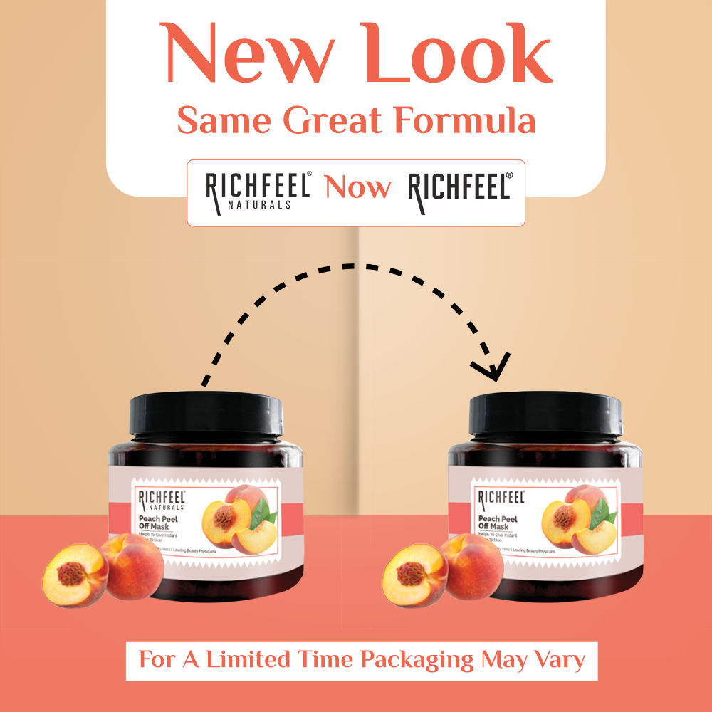 Richfeel Peach Peel Off Mask for Glowing Skin , Deep Cleansing, Blackhead Removal, Cooling Effect