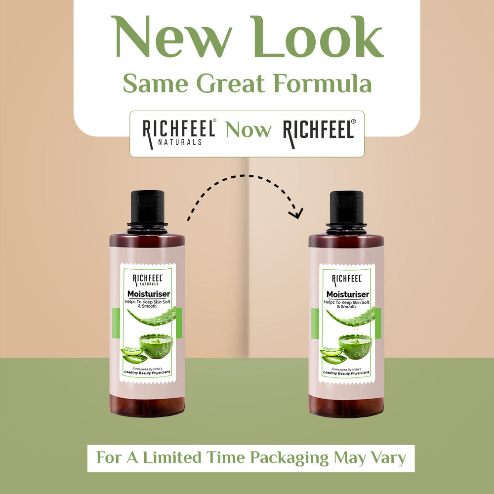 Richfeel Aloe Moisturizer-Lightweight & Hydrating, Non-Sticky, Absorbs Instantly, For All Skin Types