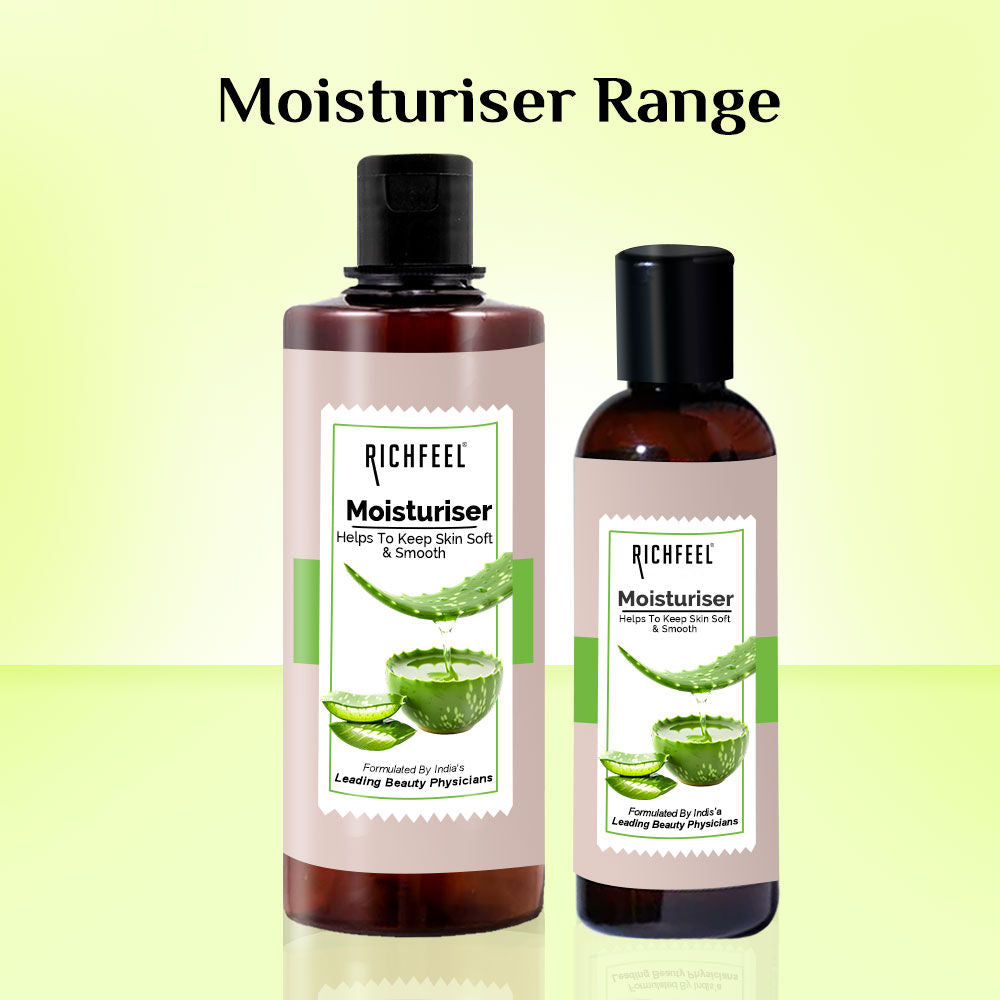 Richfeel Aloe Moisturizer-Lightweight & Hydrating, Non-Sticky, Absorbs Instantly, For All Skin Types