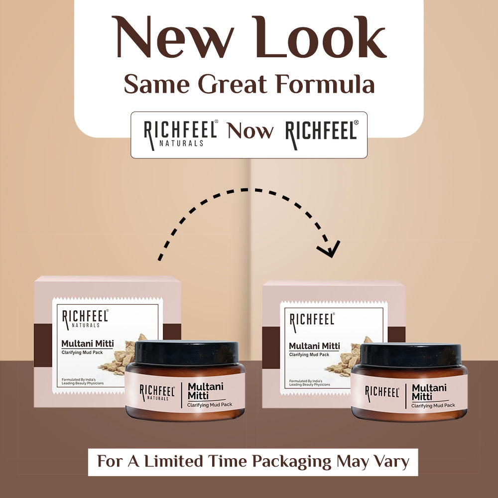 Richfeel Multani Mitti Powder (Fuller's Earth) For Soft and Glowing Skin