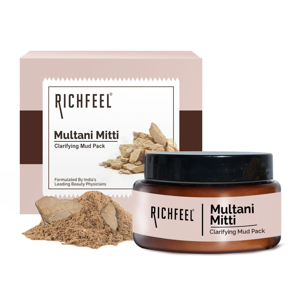 Richfeel Multani Mitti Powder (Fuller's Earth) For Soft and Glowing Skin