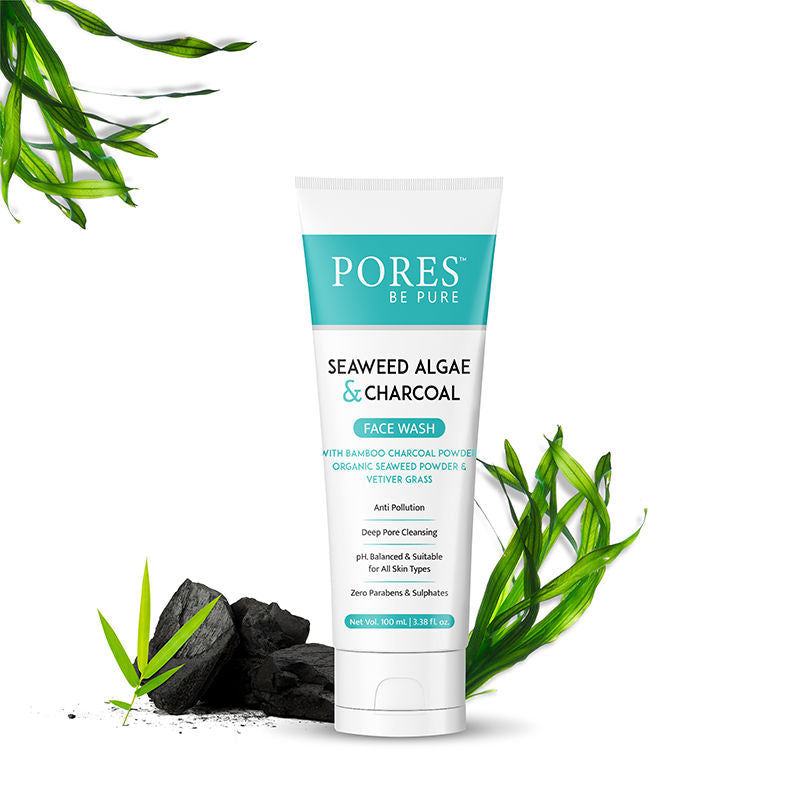 Pores Be Pure Charcoal Face Wash With Seaweed Algae