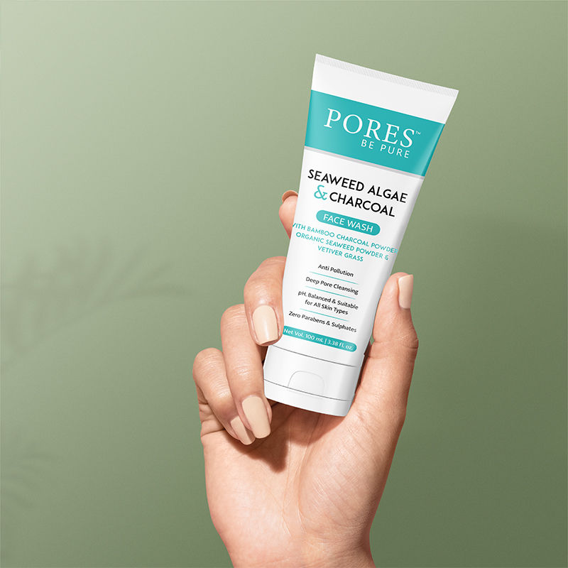 Pores Be Pure Charcoal Face Wash With Seaweed Algae