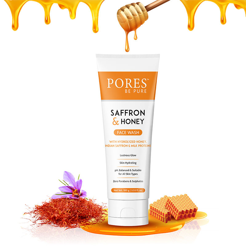 Pores Be Pure Saffron Glow Bright Face Wash With Honey