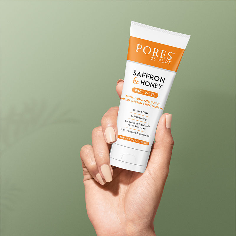 Pores Be Pure Saffron Glow Bright Face Wash With Honey