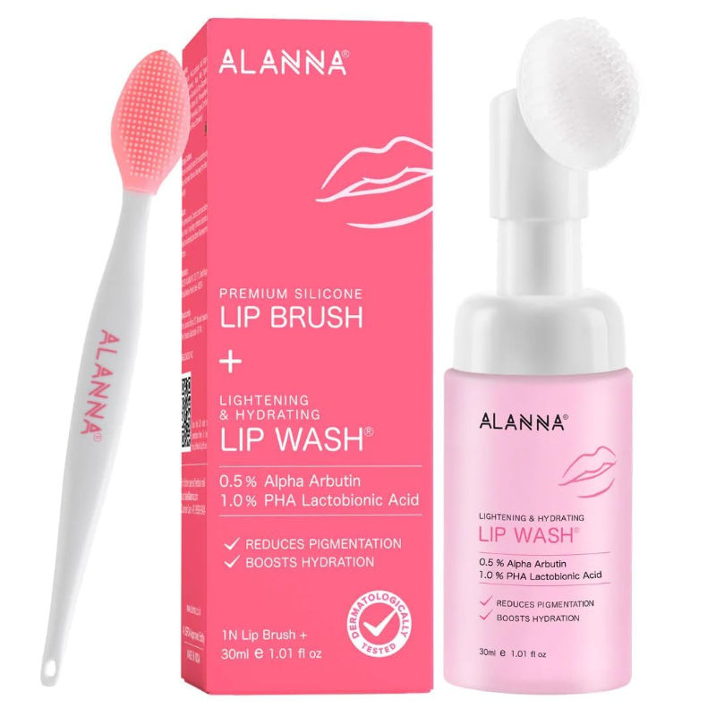 ALANNA Lip Wash Lip Brightening, Lip Cleanser, For Dark & Dry Pigmented Lips For Women