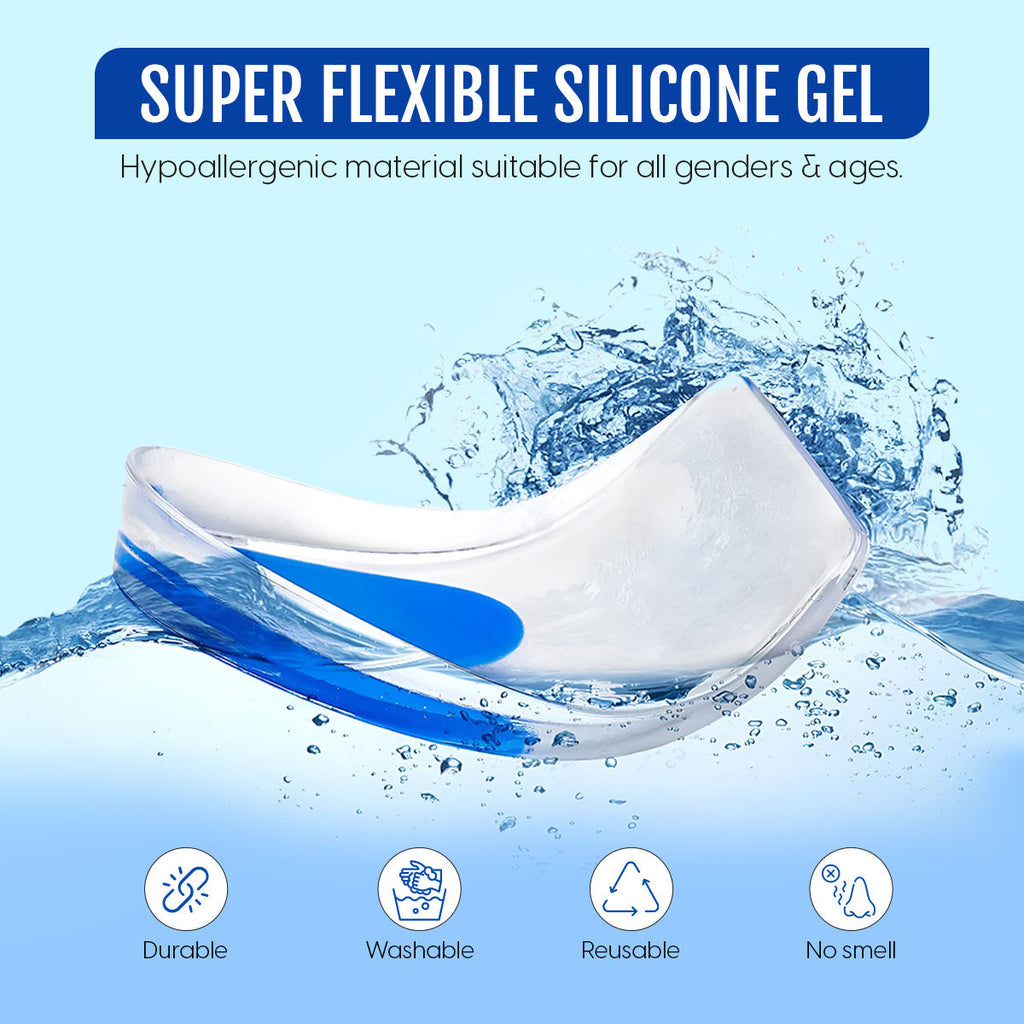 Matra Silicone Gel Heel Pads Cushion Cup Insoles for Pain Relief, Heel Support, Shoe Inserts (1 Pair)