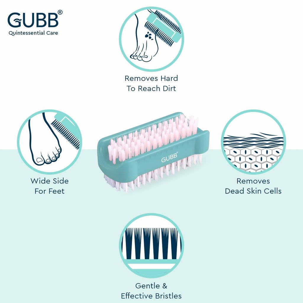 GUBB 2 In 1 Nail Cum Foot Cleaning Brush