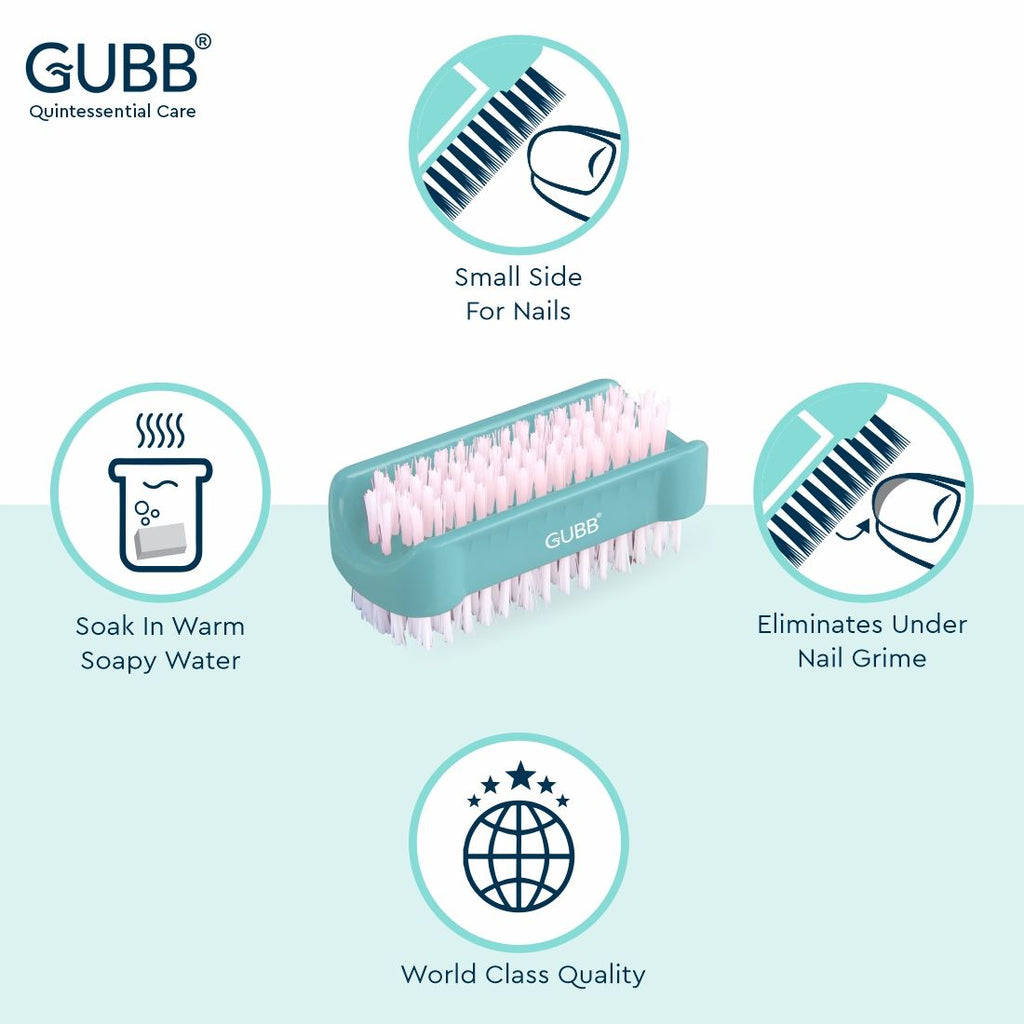 GUBB 2 In 1 Nail Cum Foot Cleaning Brush