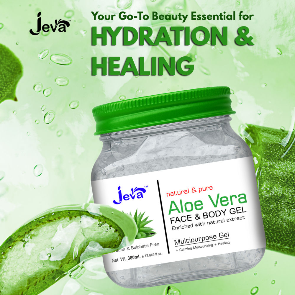 Jeva Aloe Vera Gel - Hydrating & Revitalizing Care for Young, Radiant Skin & Hair