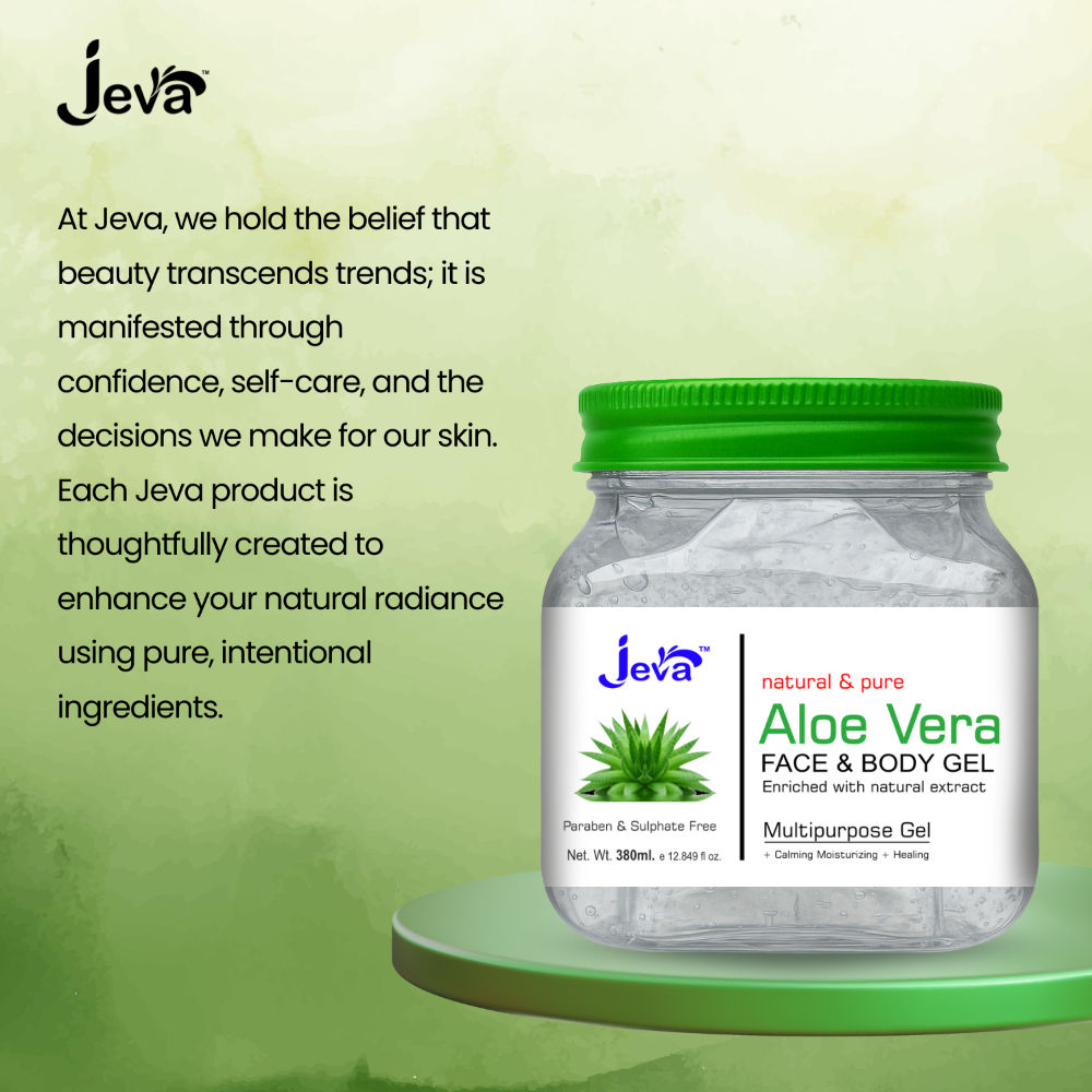 Jeva Aloe Vera Gel - Hydrating & Revitalizing Care for Young, Radiant Skin & Hair