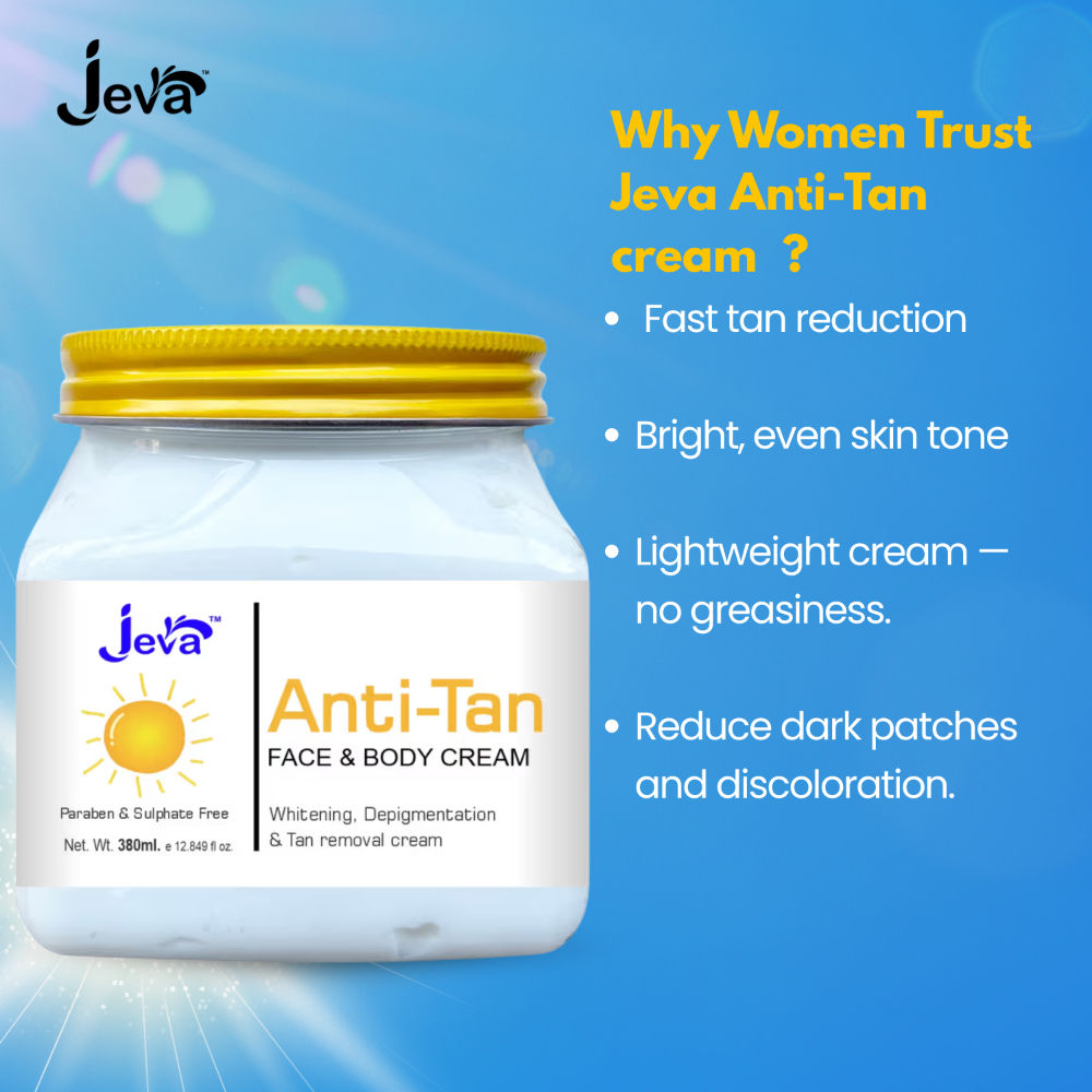 Jeva Anti-Tan Cream - Brightening & Depigmentation Care for Face & Body