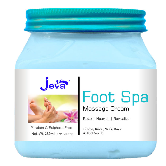 Jeva Foot Spa Cream - Deep Moisturizing & Softening Gel for Elbows, Knees & Feet
