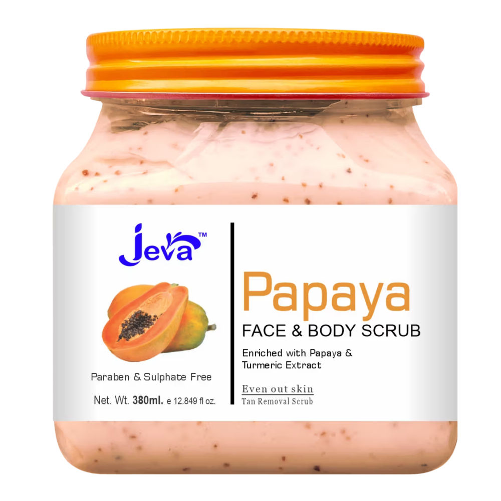 Jeva Papaya Tan Removal Scrub - Brightening & Smoothening