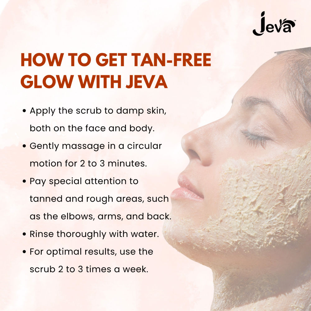 Jeva Papaya Tan Removal Scrub - Brightening & Smoothening