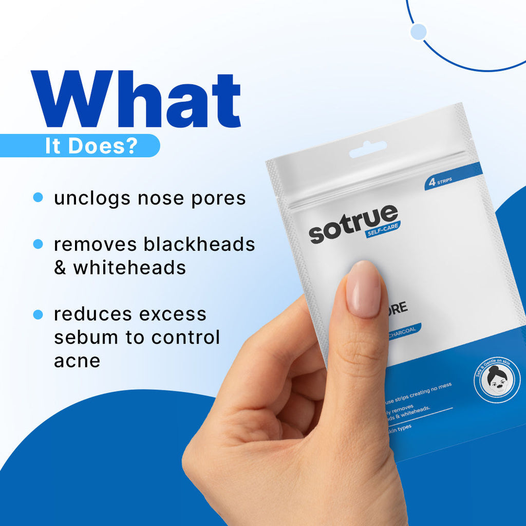 Sotrue Charcoal Nose Pore Deep Cleansing Strips For Blackheads & Whiteheads Removal