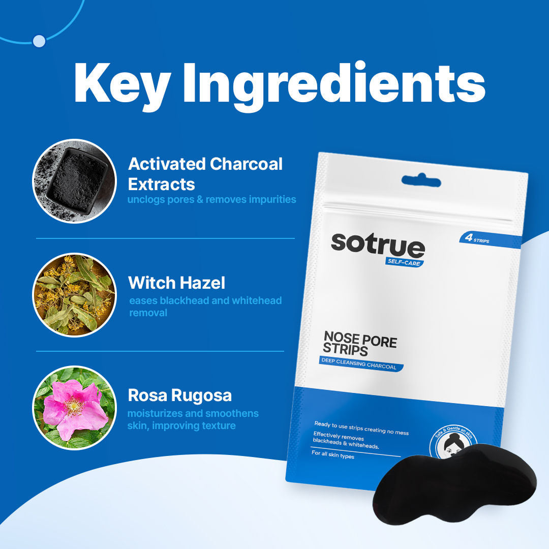 Sotrue Charcoal Nose Pore Deep Cleansing Strips For Blackheads & Whiteheads Removal