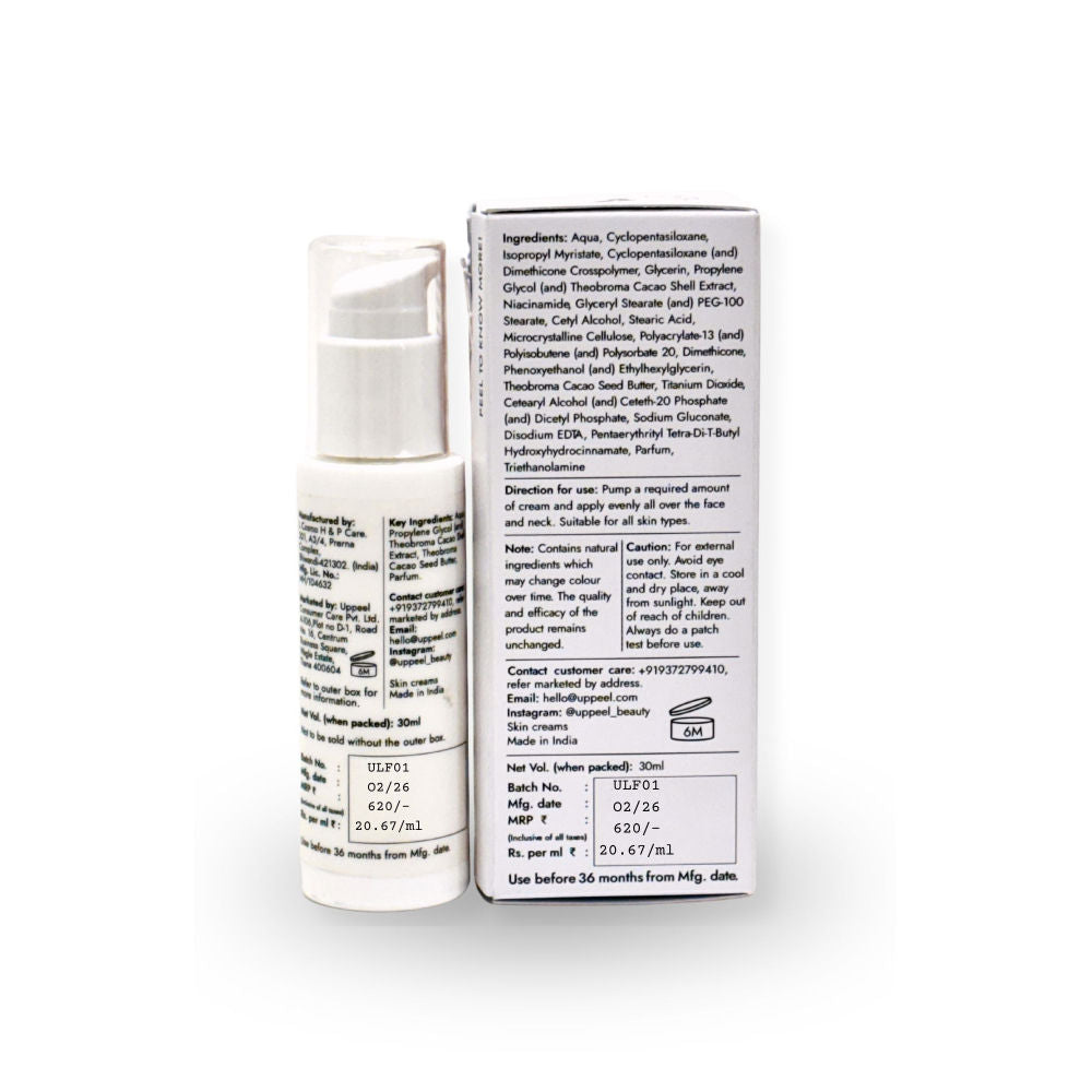 Uppeel Cocoa Shell Lift & Firm Moisturizer Hydrates And Firms For A Youthful Appearance