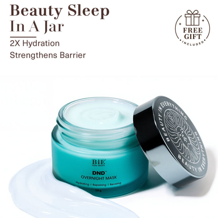 BiE DND Overnight Sleeping Face Mask -Ceramides & Bakuchiol - Plumps, Hydrates & Repair Skin Barrier