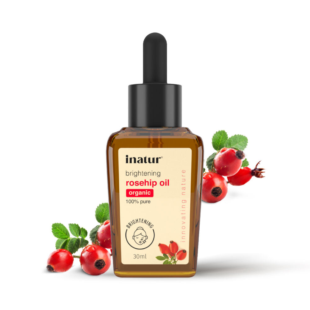 inatur Rosehip Oil, 100% Pure & Cold Pressed, Moisturizing, Anti-Aging & Hydrating Facial Oil