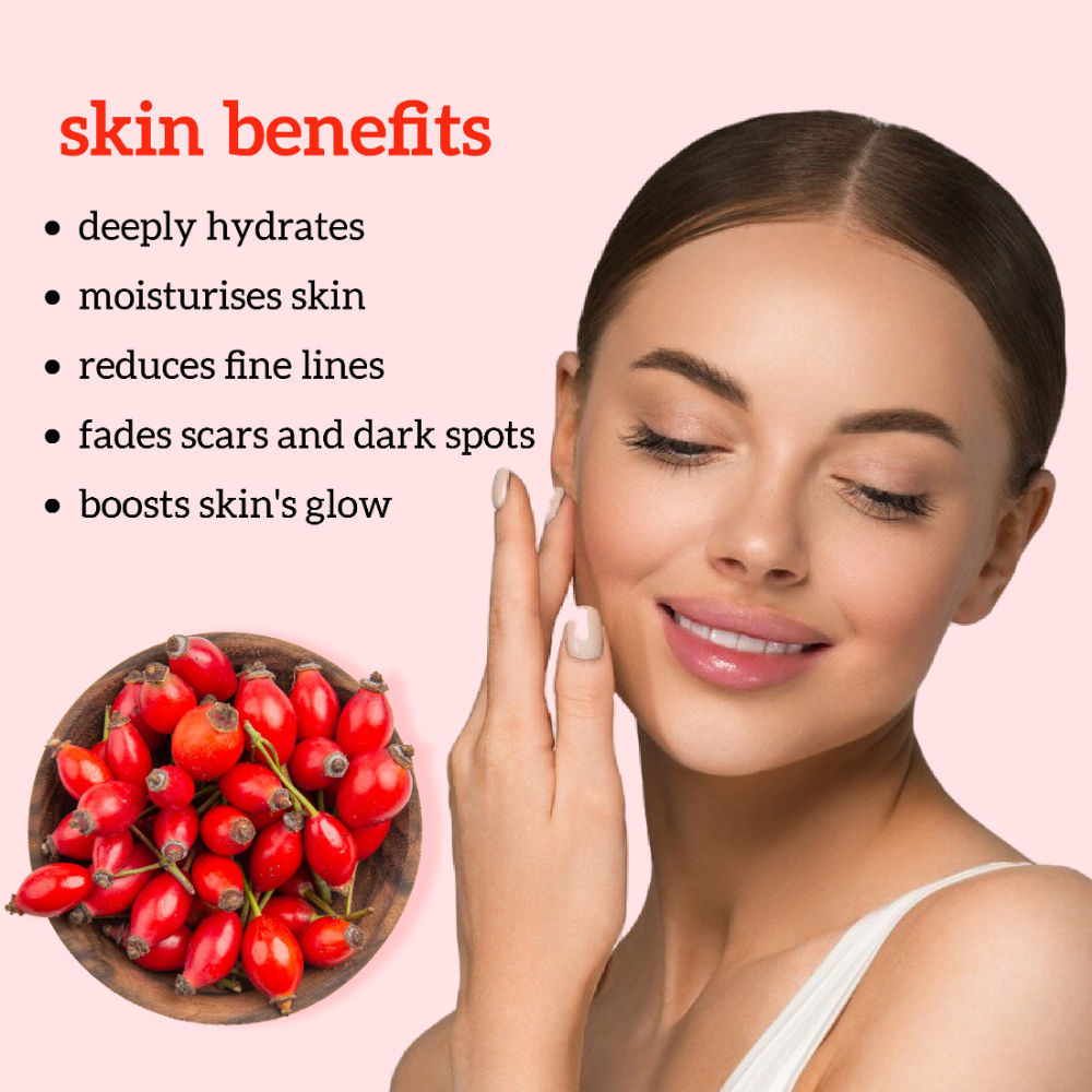 inatur Rosehip Oil, 100% Pure & Cold Pressed, Moisturizing, Anti-Aging & Hydrating Facial Oil