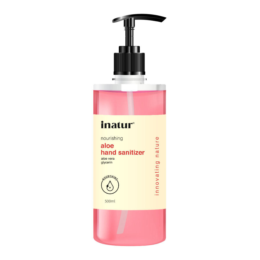inatur Hand Sanitizer Gel With 85% Alcohol & Aloe Vera, Kills 99.9% Germs, Gentle & Kids Safe
