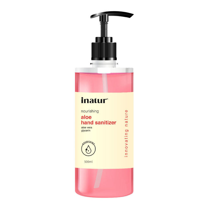 inatur Hand Sanitizer Gel With 85% Alcohol & Aloe Vera, Kills 99.9% Germs, Gentle & Kids Safe