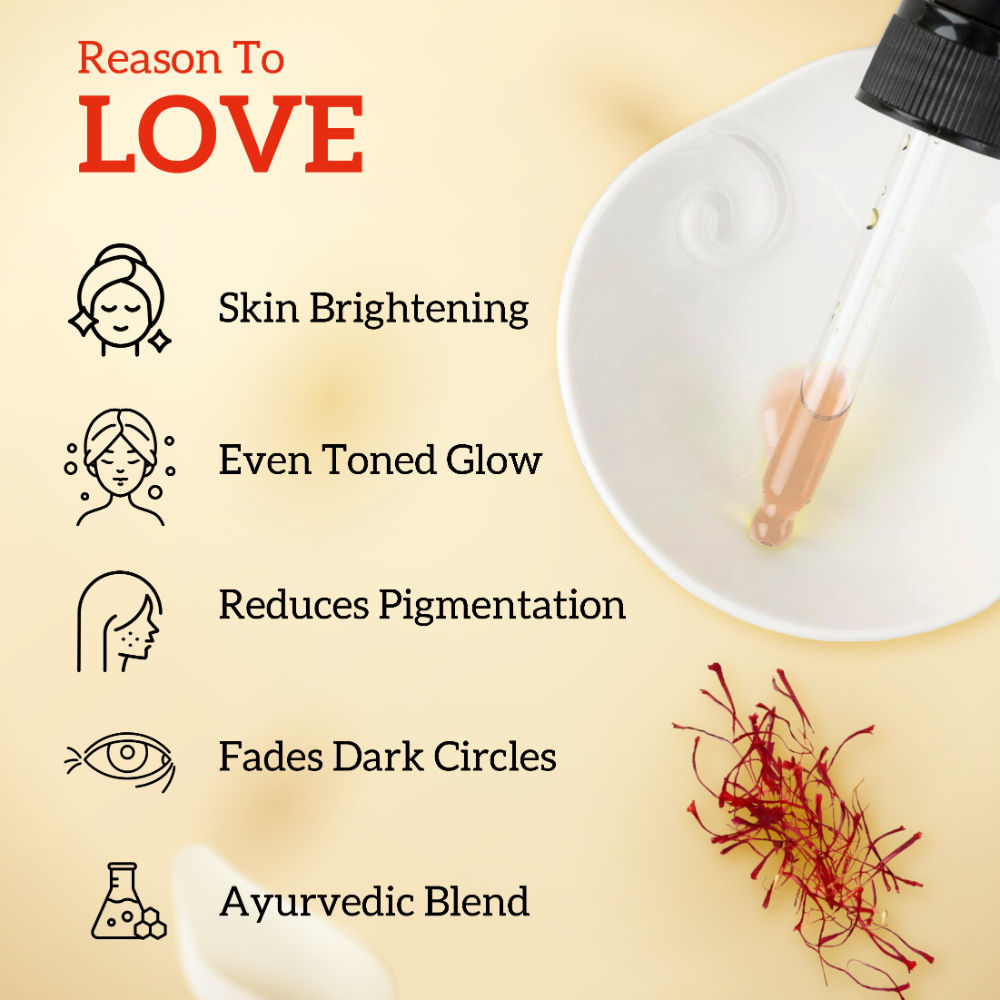 inatur Kumkumadi Face Oil, Ayurvedic Glow Formula, Reduces Blemishes, Fine Lines, for All Skin