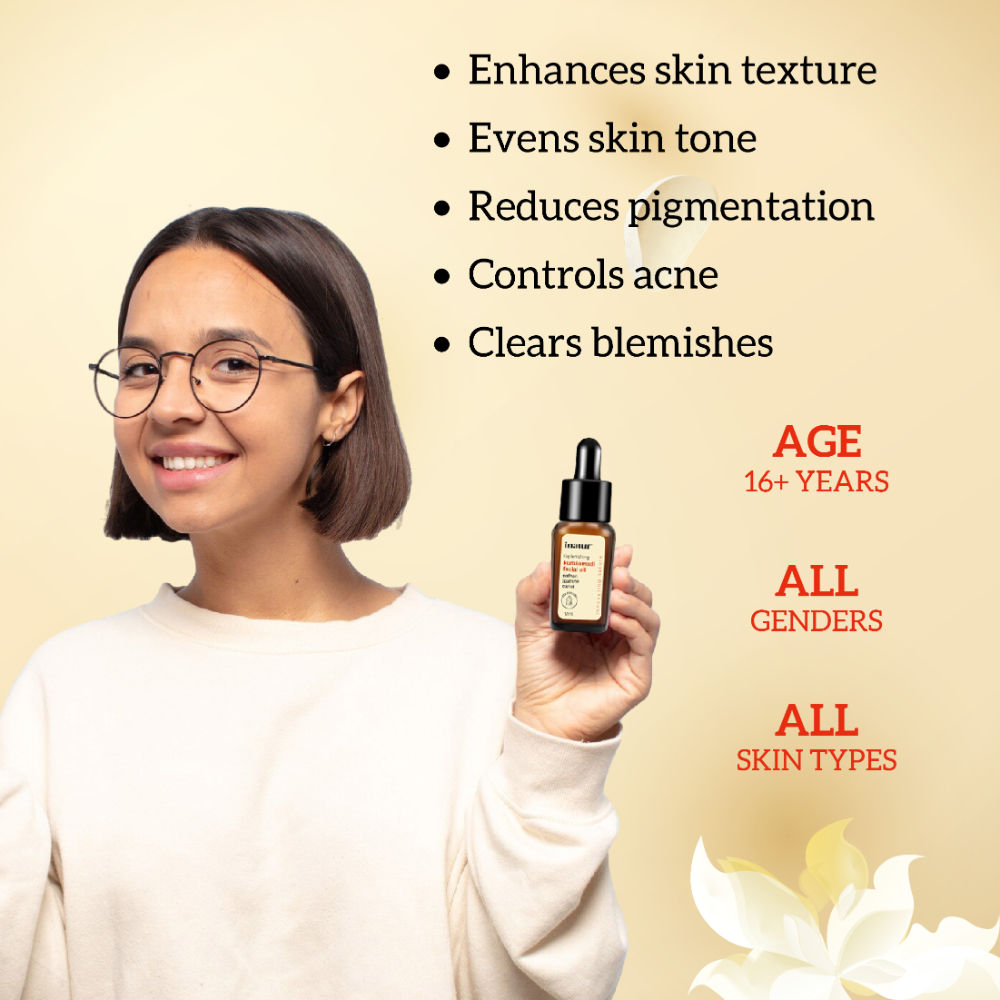 inatur Kumkumadi Face Oil, Ayurvedic Glow Formula, Reduces Blemishes, Fine Lines, for All Skin