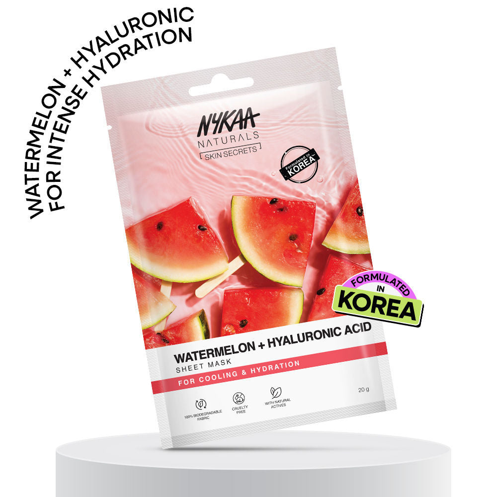 Nykaa Green Tea + Aloe Vera Sheet Mask For Hydrated Skin - Formulated in Korea - For All Skin Types